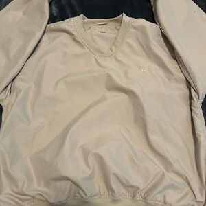 Beige V-Neck Pullover with Honda Logo